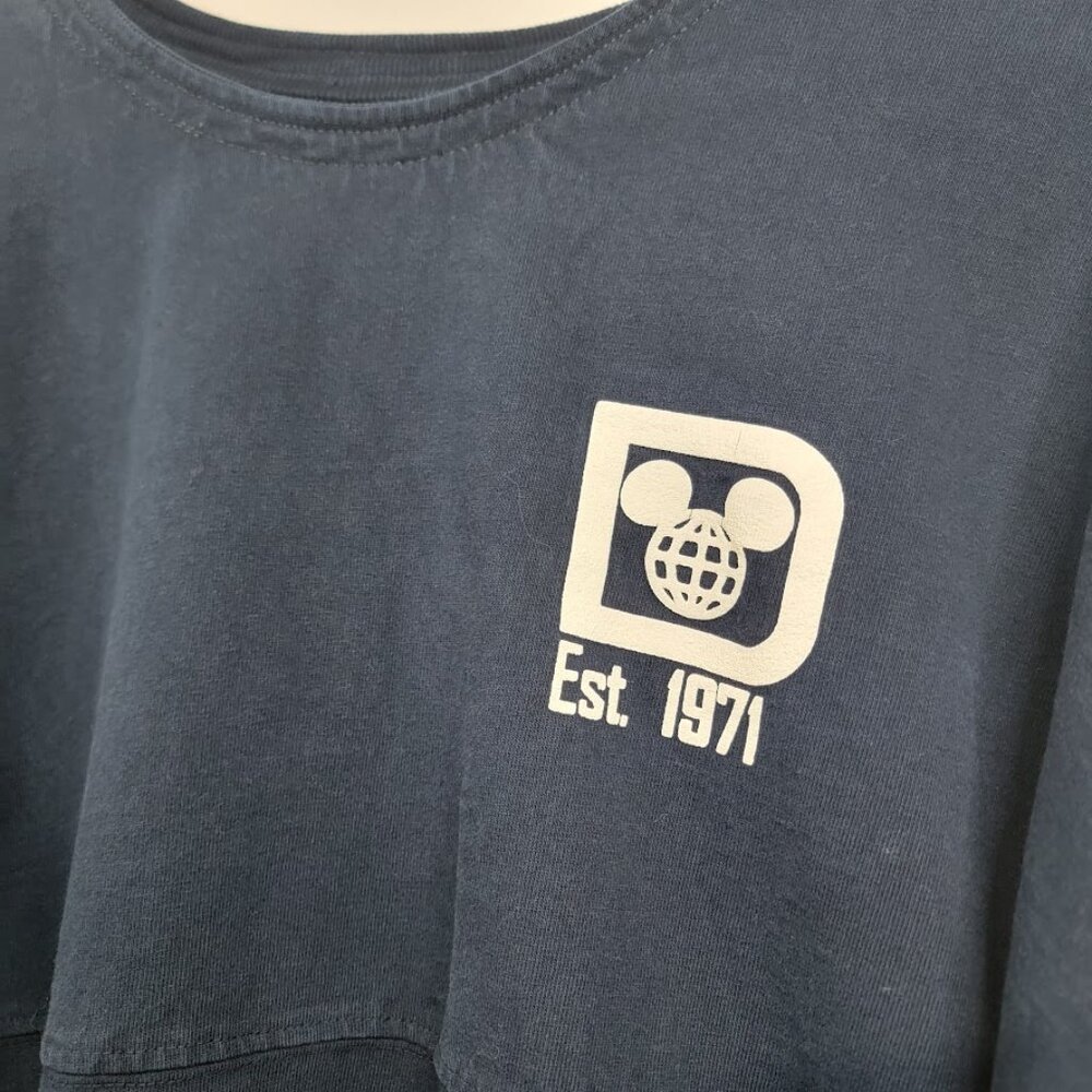 Disney Parks Authentic Walt Disney World Spirit Jersey Size M Blue Mickey Cotton - Picture 3 of 12